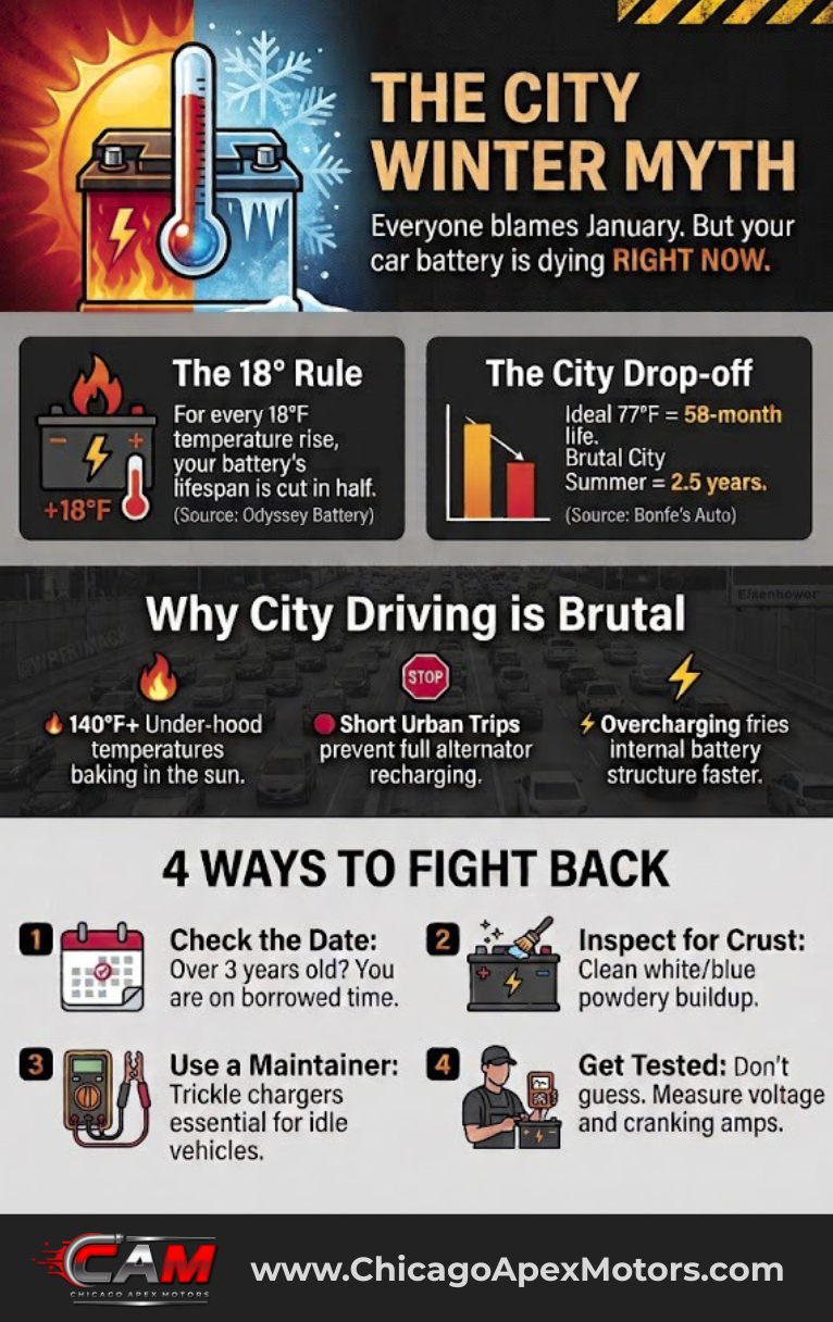 Why Chicago’s Summer Heat is Killing Your Car Battery (And What to Do About It)